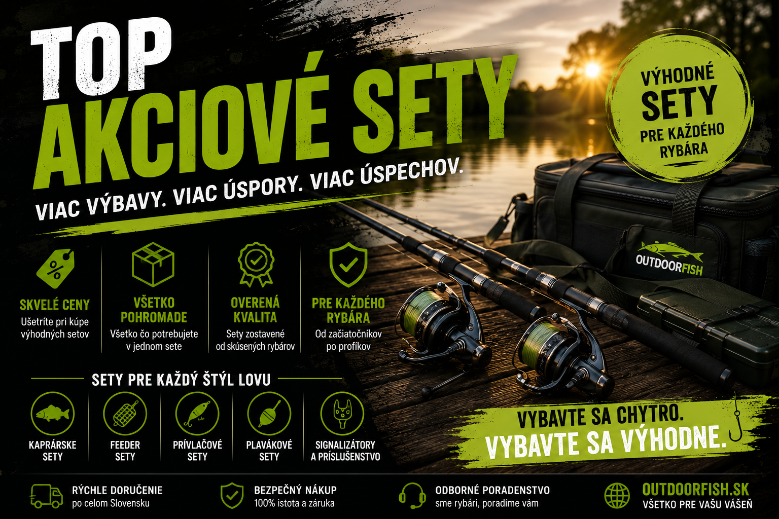 Brutálne výhodné rybárske sety